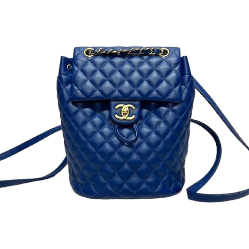 Chanel Classic Flap Bag for Evening PartyUrban Spirit Small Backpack Calfskin Quilted Blue GHW