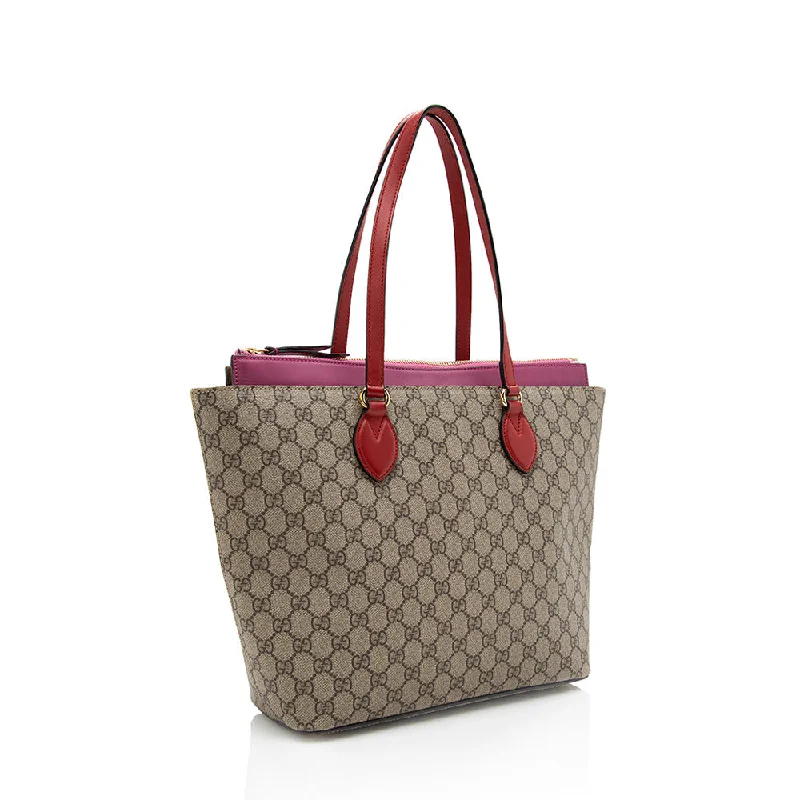 Ladies Gucci Dionysus bags with a detachable shoulder strapGucci GG Supreme Zip Tote (18144)