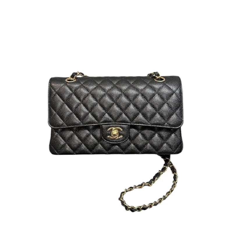 Chanel Lightweight Handbag for Daily ErrandsClassic Double Flap Medium Caviar Quilted Black GHW