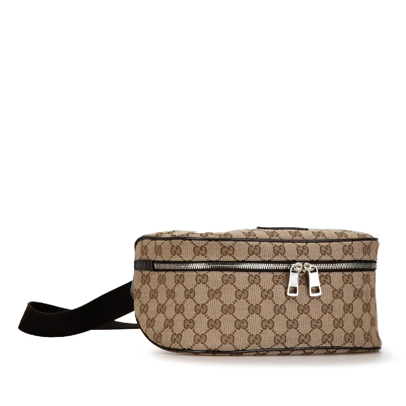 Women Gucci crossbody bags with a woven leather strapGucci GG Canvas Waist Pouch EXohJH)