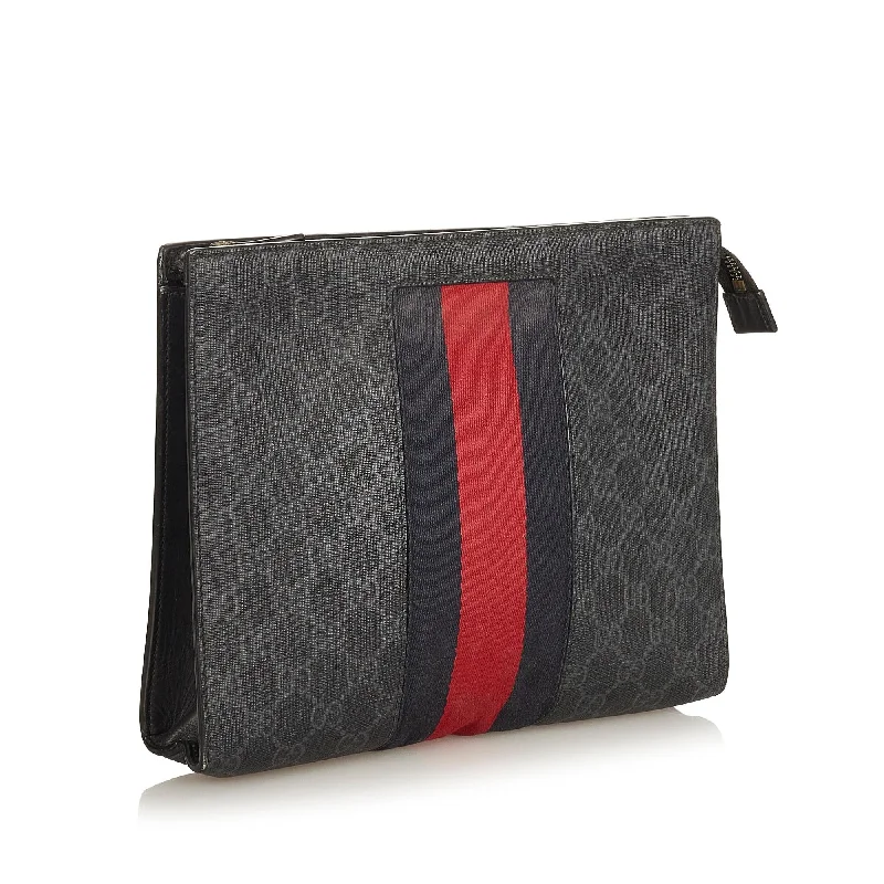 Small - sized Women Gucci shoulder bags for evening outingsGucci GG Supreme Web Clutch Bag (26449)