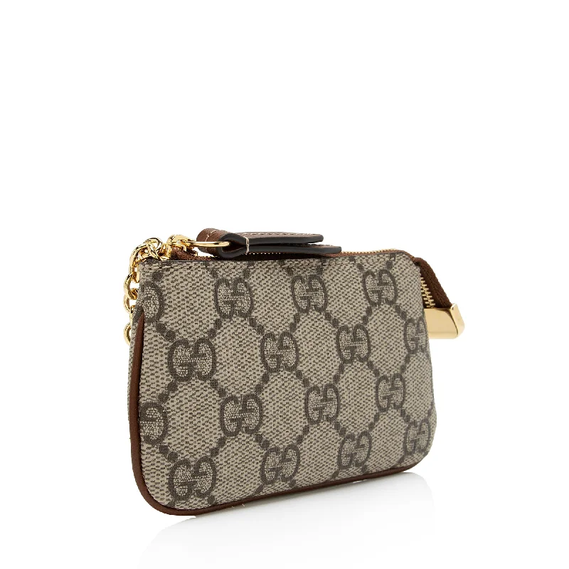 Gucci Marmont bags for women with a snakeskin - effect panelGucci GG Supreme Key Pouch (SHF-zSVNxr)