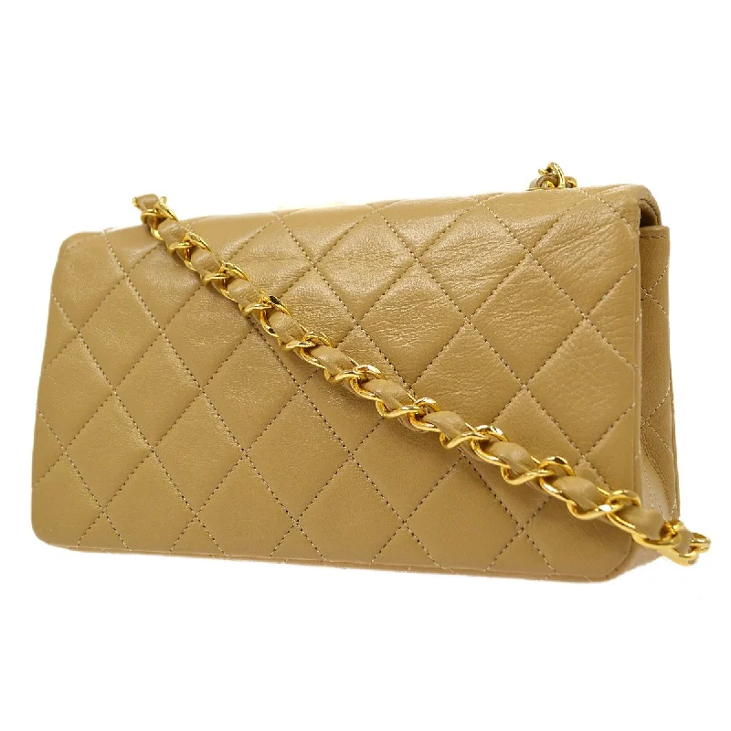 Chanel New Arrival Handbag with Gold HardwareCHANEL Full Flap Single Chain Shoulder Bag Beige Lambskin 81620