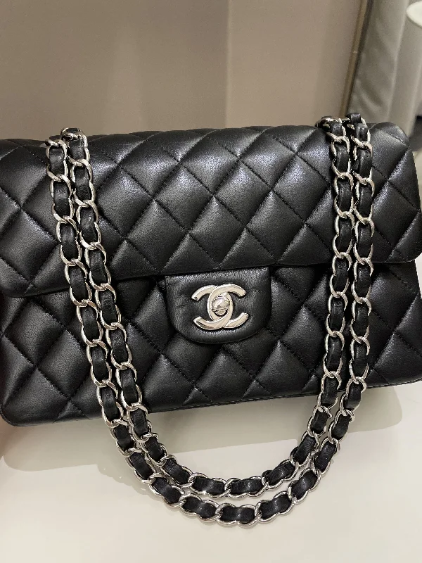 Chanel Luxury Handbag for High - End EventsChanel Classic Quilted Small Double Flap Black Lambskin