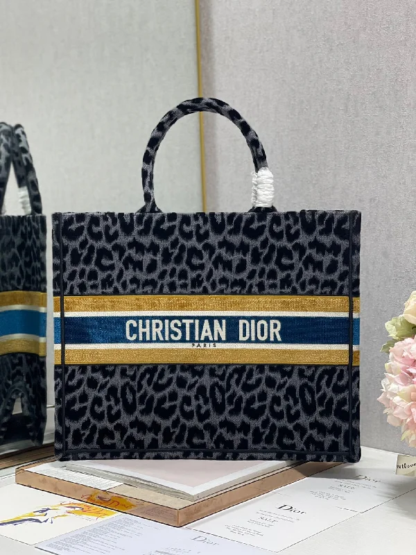 Christian Dior Saddle bags with a patent leather finish for a shiny lookChristian Dior Large Book Tote Blue Multicolor