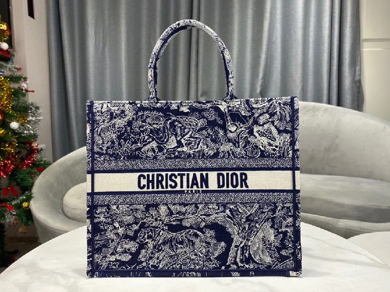 Christian Dior backpacks with a sleek, minimalist silhouetteChristian Dior Large Book Tote Blue Multicolor Handbags