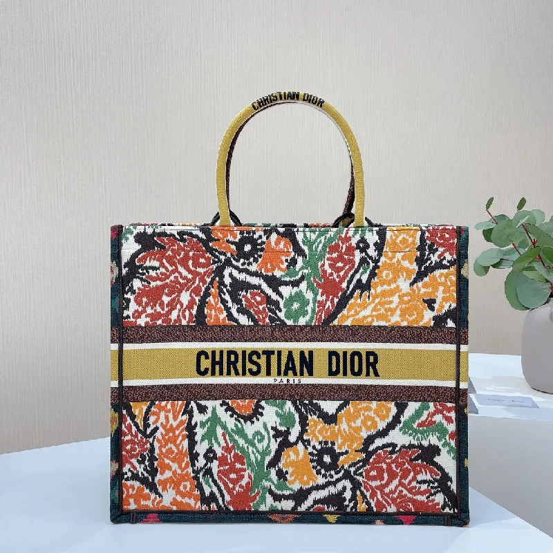 Christian Dior tote bags with a printed Dior logo on the frontChristian Dior Large Book Tote Multicolor, For Women,