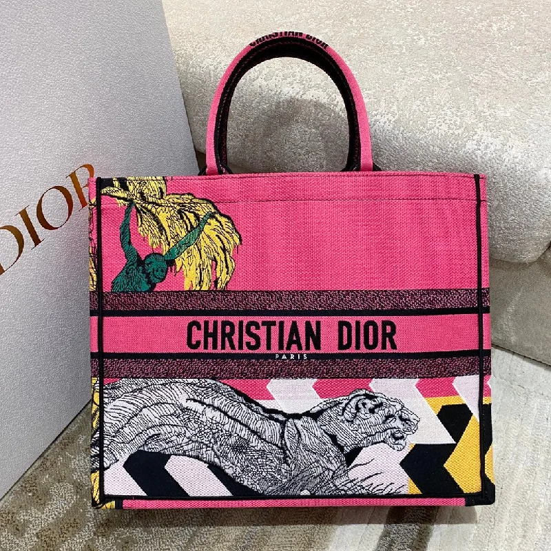 Fashion - forward Christian Dior tote bags for the modern womanChristian Dior Large Book Tote Multicolor Toile de Jouy Zoom Pop Embroidery