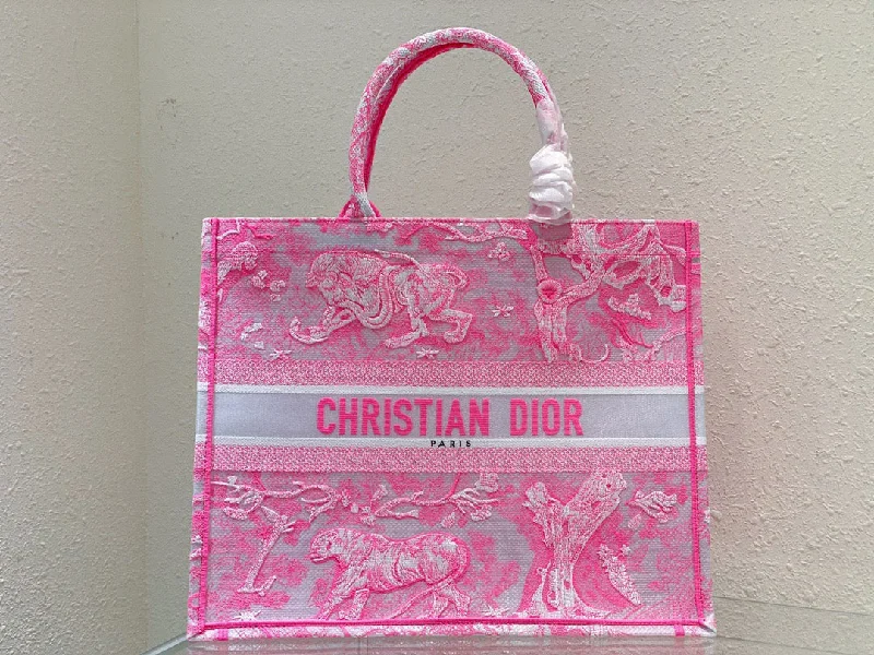 Luxury Christian Dior crossbody bags with a chain - link strapChristian Dior Large Book Tote Pink