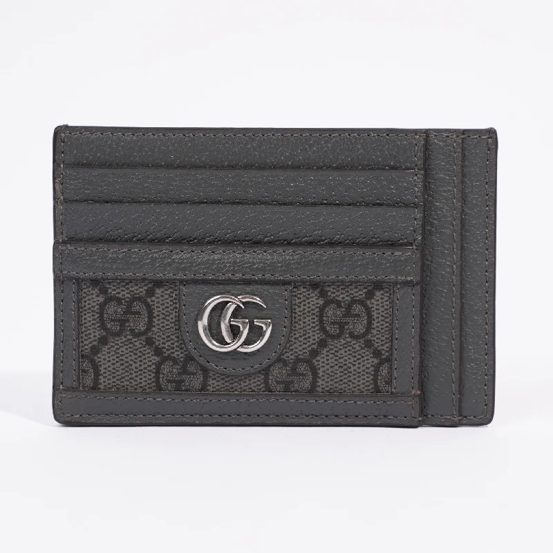 Gucci handbags for women with a metal - framed claspGucci Ophidia GG Card Holder Grey / GG Supreme Coated Canvas